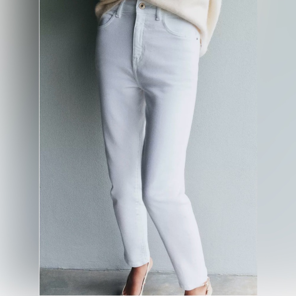NWT Zara Women's Size 42 White Jeans